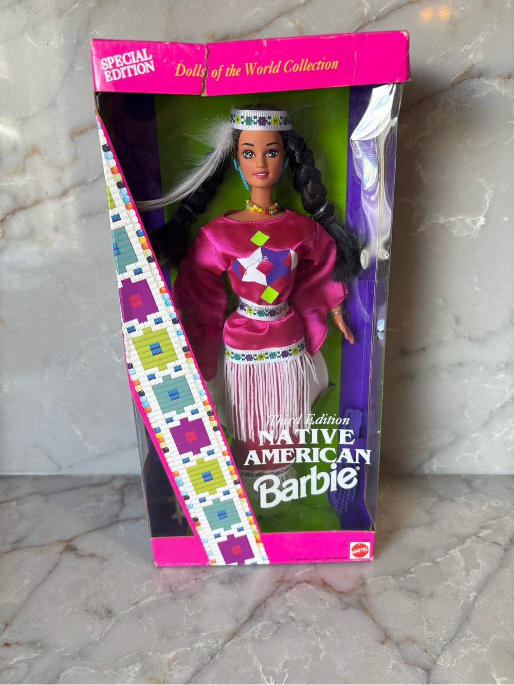 Barbie Dolls of the World Collection Pink and White Box Back
